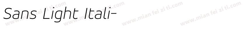 Sans Light Itali字体转换